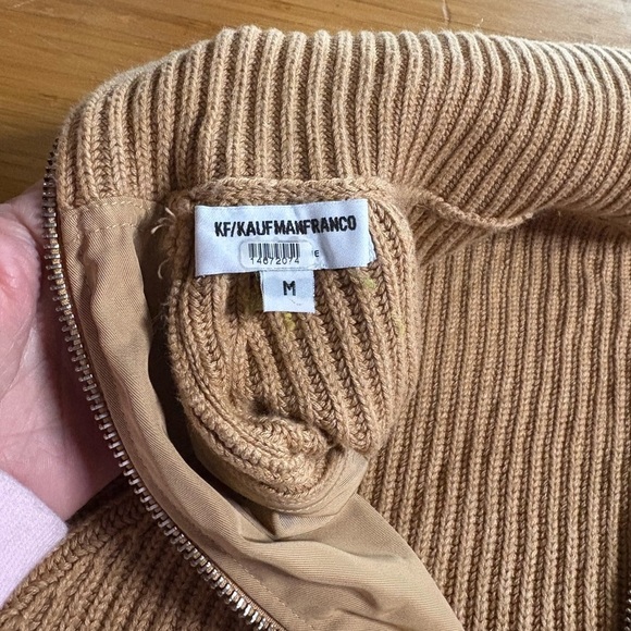 GUC KF KaufmanFranco- Zip Back Turtleneck in Color Camel. Size M - Picture 7 of 11